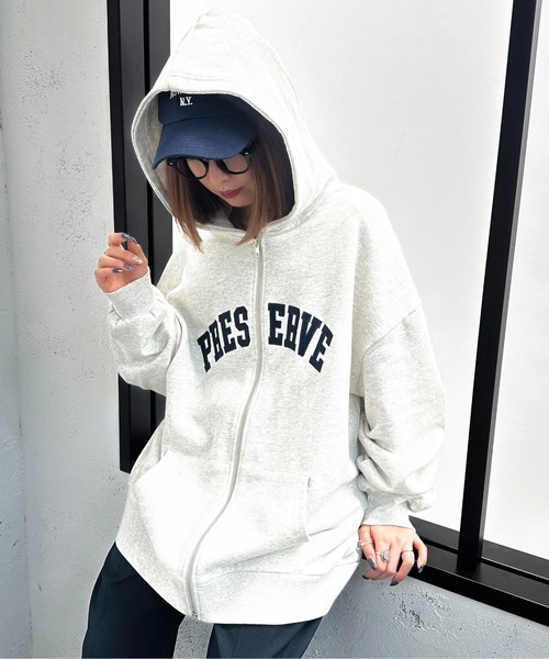 apres jour mignon(アプレジュールミニョン)の「ヘビーウェイトパーカー【ZOZOTOWN限定アイテム】(パーカー・レディース・ナチュラル/アイボリー/杢グレー・フリー/X-LARGE)」の15枚目の写真