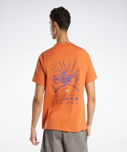 Reebok(リーボック)の「バスケットボール Tシャツ / BB BASKETBALL AAWH HOOP T(Tシャツ/カットソー・メンズ・ホワイト/オレンジ・LARGE/MEDIUM/XX-LARGE/X-LARGE/XXX-LARGE/SMALL)」の3枚目の写真