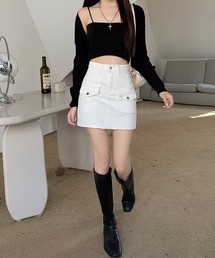 カーゴデニムミニスカート