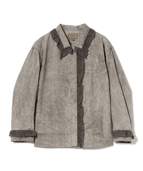 Nigel Cabourn(ナイジェルケーボン)の「NIGEL CABOURN / FRENCH VINTAGE LACE BLOUSE フレンチヴィンテージレースブラウス(シャツ/ブラウス・レディース・イエロー/チャコールグレー・8)」の3枚目の写真