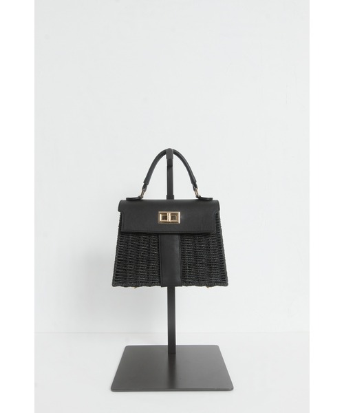 &. NOSTALGIA（アンドドットノスタルジア）の「ペーパー合皮バッグ（ハンドバッグ・レディース・キャメル/ブラック・FREE）」の5枚目の写真