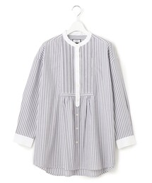 【WOMEN】クレリックバンドドレス シャツ