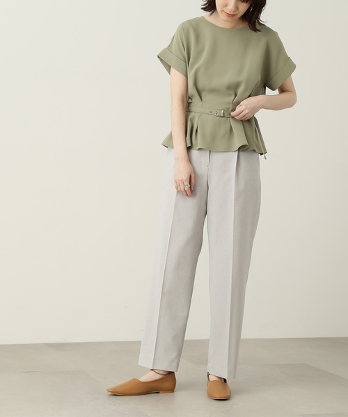 N.（N. Natural Beauty Basic）（エヌエヌナチュラルビューティーベーシック）の「【S Size Line】◆ジプシーサップパンツ（スラックス・レディース・ブラック/グレー/ベージュ/ピンク・SMALL/MEDIUM）」の2枚目の写真