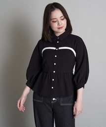 A de a.v.v | レイヤードバイカラーブラウス(シャツ/ブラウス)