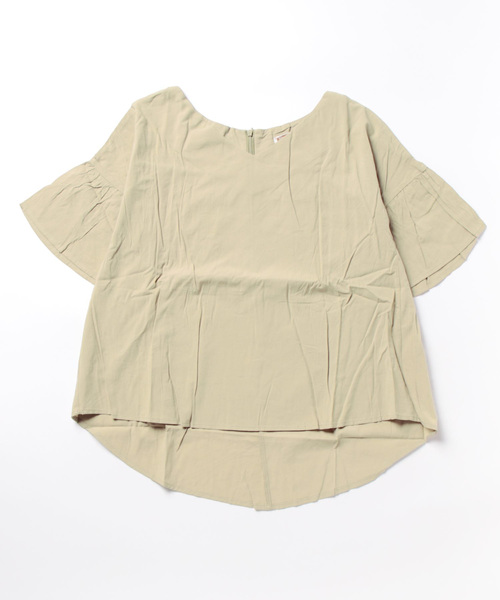 NinaetLina（ニナエリナ）の「フレアスリーブ半袖カットソー（Tシャツ/カットソー・レディース・ブラック/ホワイト/モカ/オレンジ/グリーン・L/M）」の9枚目の写真