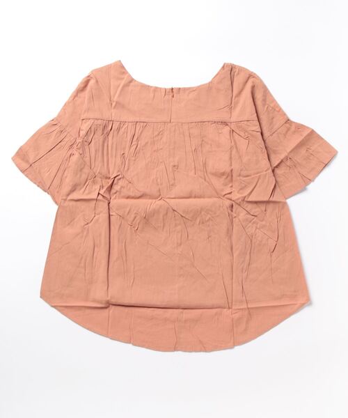 NinaetLina（ニナエリナ）の「フレアスリーブ半袖カットソー（Tシャツ/カットソー・レディース・ブラック/ホワイト/モカ/オレンジ/グリーン・L/M）」の11枚目の写真