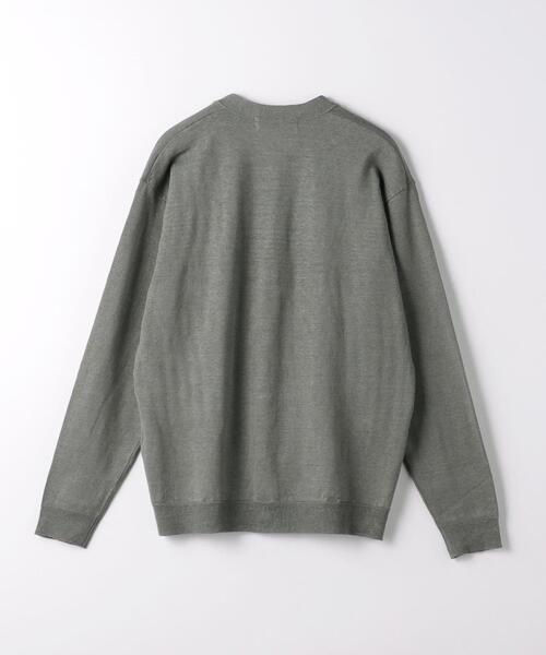 green label relaxing（グリーンレーベルリラクシング）の「リネンポリエステル プレーティング Vネックカーディガン-ウォッシャブル-（Tシャツ/カットソー・メンズ・ネイビー/グレー・XL/S/M/L）」の16枚目の写真