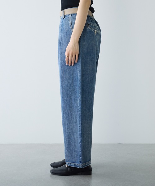 PUal cecin綿麻デニムパンツ 綿麻デニムパンツ | PUAL CE CIN(ピュアルセシン)レディース