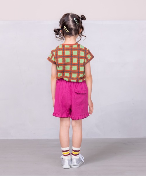 CALMIA（カルミア）の「ソウガラハンソデTシャツ(80～150cm)（Tシャツ/カットソー・キッズ・ラベンダー/チャコール/レッド/オフホワイト・80/90/95/100/110/120/130/140/150）」の8枚目の写真