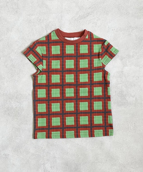 CALMIA（カルミア）の「ソウガラハンソデTシャツ(80～150cm)（Tシャツ/カットソー・キッズ・ラベンダー/チャコール/レッド/オフホワイト・80/90/95/100/110/120/130/140/150）」の12枚目の写真