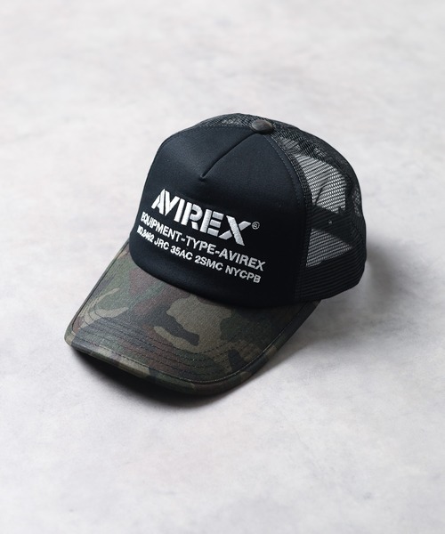 AVIREX（アヴィレックス）の「『AVIREX』 NUMBERING MESH CAP（キャップ・メンズ・ホワイト/ブラック/グレー系カモフラージュ/グリーン系カモフラージュ/ネイビー・FREE）」の4枚目の写真