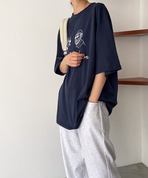 「CANAL JEAN」 「El mar」長袖シャツ ONE SIZE ネイビー レディース CANAL JEAN tシャツ El mar コットンストレッチロングTシャツ
