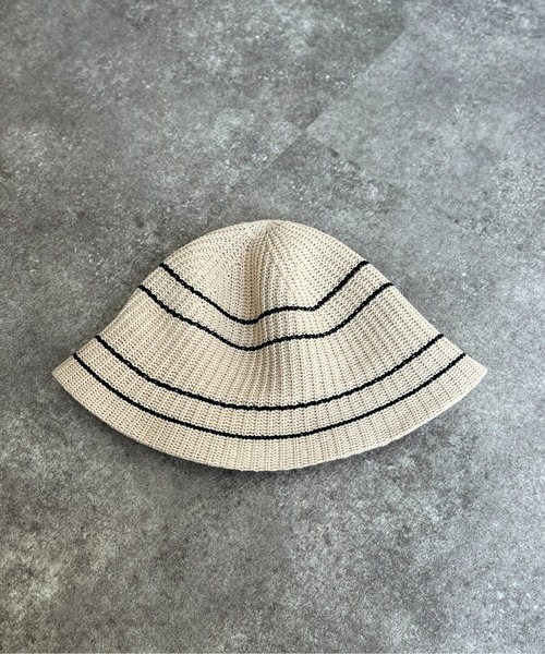 CPCM(シーピーシーエム)の「ラインニットハット(ハット・メンズ・アイボリー/ブラック/ベージュ・FREE)」の4枚目の写真