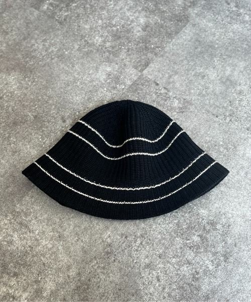 CPCM(シーピーシーエム)の「ラインニットハット(ハット・メンズ・アイボリー/ブラック/ベージュ・FREE)」の5枚目の写真