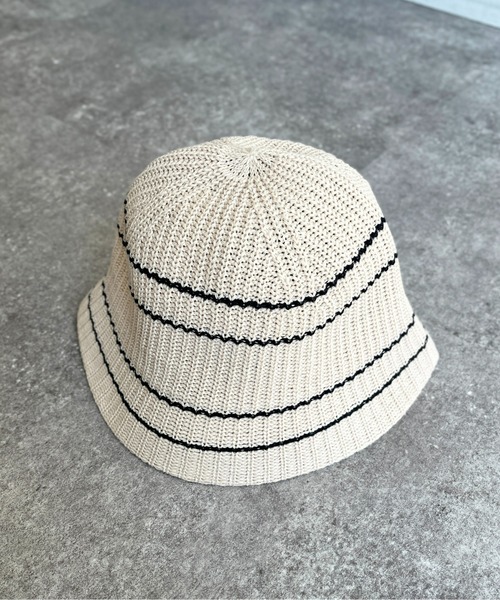 CPCM(シーピーシーエム)の「ラインニットハット(ハット・メンズ・アイボリー/ブラック/ベージュ・FREE)」の7枚目の写真