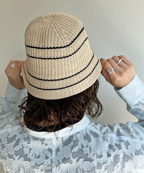 CPCM(シーピーシーエム)の「ラインニットハット(ハット・メンズ・アイボリー/ブラック/ベージュ・FREE)」の12枚目の写真