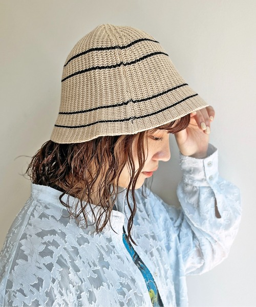 CPCM(シーピーシーエム)の「ラインニットハット(ハット・メンズ・アイボリー/ブラック/ベージュ・FREE)」の13枚目の写真