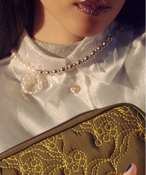 Casselini（キャセリーニ）の「Casselini(キャセリーニ)淡水パールリボンネックレス（ネックレス・レディース・ゴールド/シルバー・FREE）」の9枚目の写真