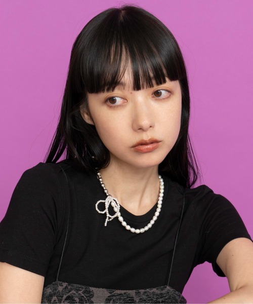 Casselini（キャセリーニ）の「Casselini(キャセリーニ)淡水パールリボンネックレス（ネックレス・レディース・ゴールド/シルバー・FREE）」の15枚目の写真