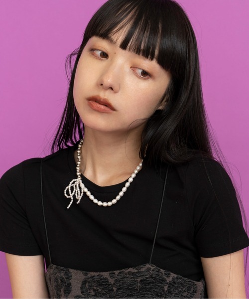 Casselini（キャセリーニ）の「Casselini(キャセリーニ)淡水パールリボンネックレス（ネックレス・レディース・ゴールド/シルバー・FREE）」の16枚目の写真