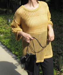 cepo | ドットメッシュ リンキングニット(ニット/セーター)