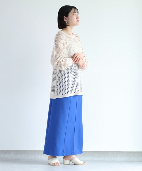 cepo（セポ）の「ドットメッシュ リンキングニット（ニット/セーター・レディース・イエロー/オフホワイト/ダークブラウン・M）」の22枚目の写真