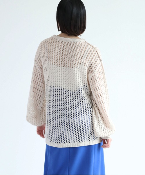 cepo（セポ）の「ドットメッシュ リンキングニット（ニット/セーター・レディース・イエロー/オフホワイト/ダークブラウン・M）」の18枚目の写真