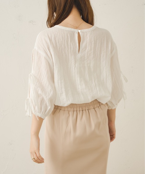Ambre Neige（アンブルネージュ）の「2wayリボンブラウス／【WEB/EC限定商品】（シャツ/ブラウス・レディース・アイボリー/ピンク・FREE）」の5枚目の写真