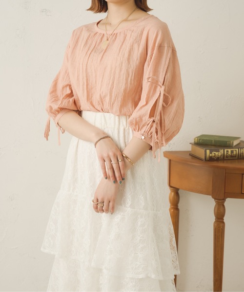 Ambre Neige（アンブルネージュ）の「2wayリボンブラウス／【WEB/EC限定商品】（シャツ/ブラウス・レディース・アイボリー/ピンク・FREE）」の8枚目の写真
