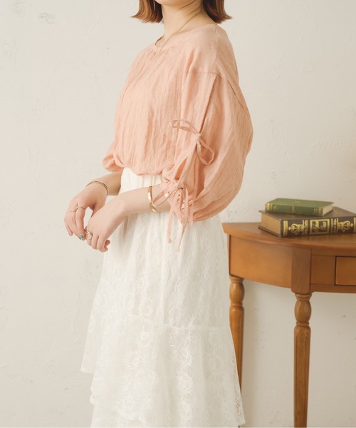Ambre Neige（アンブルネージュ）の「2wayリボンブラウス／【WEB/EC限定商品】（シャツ/ブラウス・レディース・アイボリー/ピンク・FREE）」の9枚目の写真