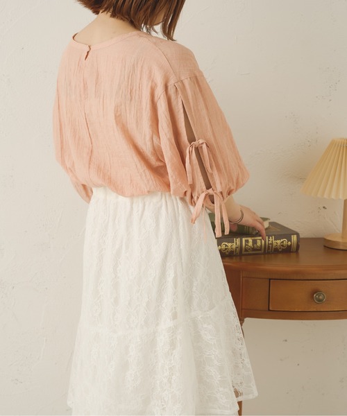 Ambre Neige（アンブルネージュ）の「2wayリボンブラウス／【WEB/EC限定商品】（シャツ/ブラウス・レディース・アイボリー/ピンク・FREE）」の11枚目の写真