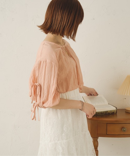 Ambre Neige（アンブルネージュ）の「2wayリボンブラウス／【WEB/EC限定商品】（シャツ/ブラウス・レディース・アイボリー/ピンク・FREE）」の10枚目の写真
