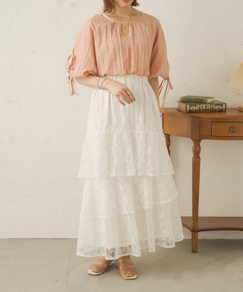Ambre Neige（アンブルネージュ）の「2wayリボンブラウス／【WEB/EC限定商品】（シャツ/ブラウス・レディース・アイボリー/ピンク・FREE）」の12枚目の写真