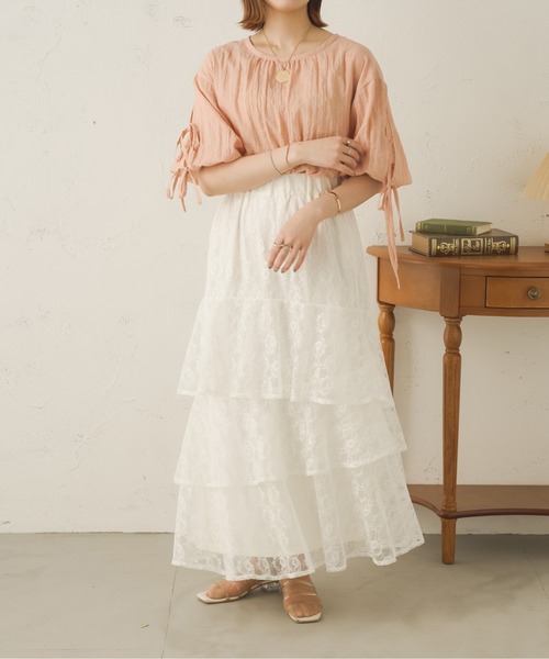 Ambre Neige（アンブルネージュ）の「2wayリボンブラウス／【WEB/EC限定商品】（シャツ/ブラウス・レディース・アイボリー/ピンク・FREE）」の13枚目の写真