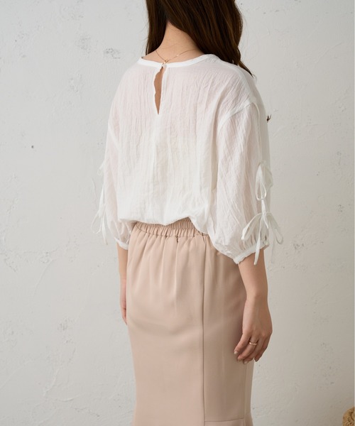Ambre Neige（アンブルネージュ）の「2wayリボンブラウス／【WEB/EC限定商品】（シャツ/ブラウス・レディース・アイボリー/ピンク・FREE）」の18枚目の写真