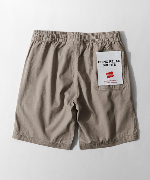 HANES(ヘインズ)の「【Hanes】リラックス ワイド ロゴ 刺繍 ハーフパンツ 【ユニセックス】(チノパンツ・メンズ・ネイビー/ベージュ/ブラック/カーキ・MEDIUM/LARGE/X-LARGE)」の18枚目の写真