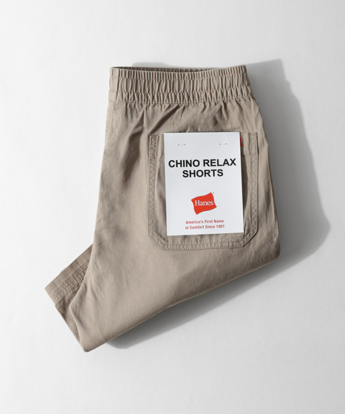 HANES(ヘインズ)の「【Hanes】リラックス ワイド ロゴ 刺繍 ハーフパンツ 【ユニセックス】(チノパンツ・メンズ・ネイビー/ベージュ/ブラック/カーキ・MEDIUM/LARGE/X-LARGE)」の19枚目の写真