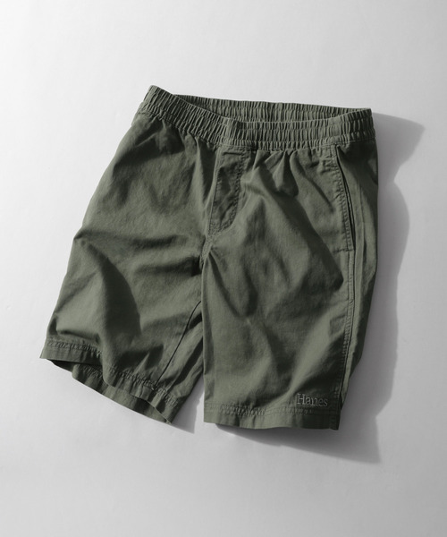 HANES(ヘインズ)の「【Hanes】リラックス ワイド ロゴ 刺繍 ハーフパンツ 【ユニセックス】(チノパンツ・メンズ・ネイビー/ベージュ/ブラック/カーキ・MEDIUM/LARGE/X-LARGE)」の22枚目の写真
