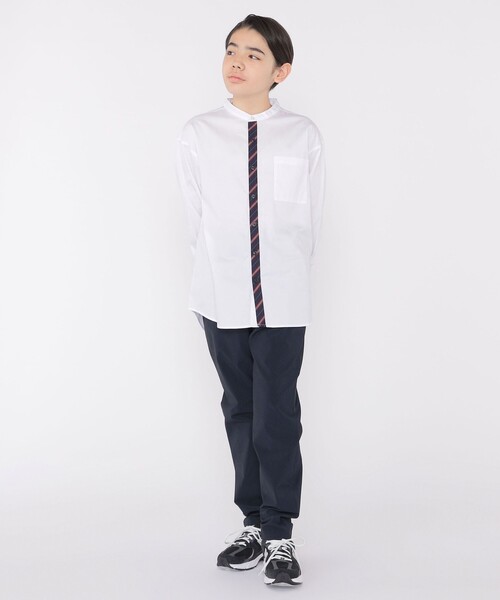 SHIPS（シップス）の「SHIPS KIDS:145～160cm / オックスフォード バンドカラー シャツ（シャツ/ブラウス・キッズ・オフホワイト/アイボリー・S/145/M/160）」の3枚目の写真
