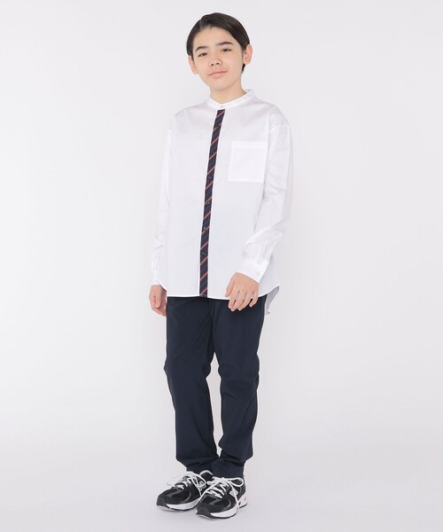 SHIPS（シップス）の「SHIPS KIDS:145～160cm / オックスフォード バンドカラー シャツ（シャツ/ブラウス・キッズ・オフホワイト/アイボリー・S/145/M/160）」の4枚目の写真