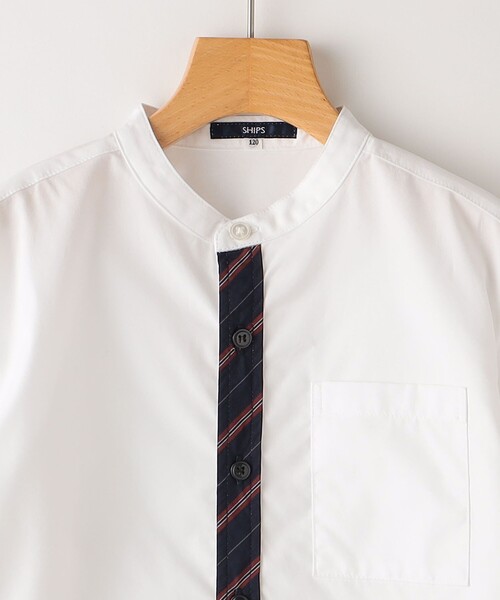 SHIPS（シップス）の「SHIPS KIDS:145～160cm / オックスフォード バンドカラー シャツ（シャツ/ブラウス・キッズ・オフホワイト/アイボリー・S/145/M/160）」の12枚目の写真
