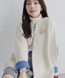 FOX混Wフェイスニットコート