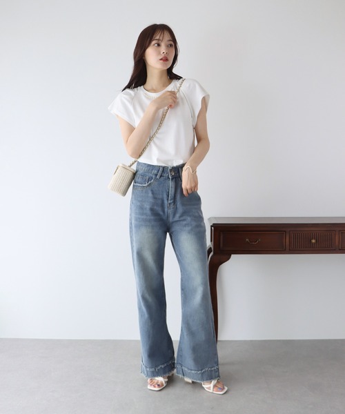 BLUEEAST(ブルーイースト)の「フリンジデニムパンツ(デニムパンツ・レディース・ブルー・SMALL/MEDIUM/LARGE)」の8枚目の写真