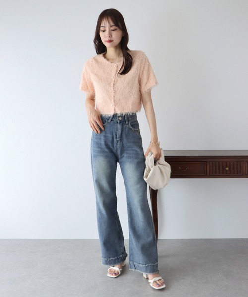 BLUEEAST(ブルーイースト)の「フリンジデニムパンツ(デニムパンツ・レディース・ブルー・SMALL/MEDIUM/LARGE)」の9枚目の写真