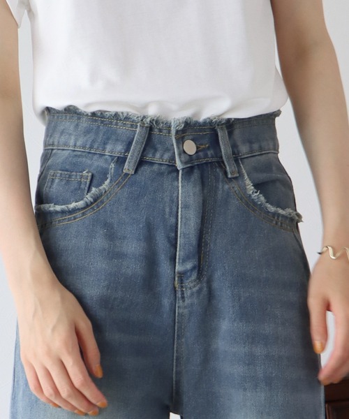 BLUEEAST(ブルーイースト)の「フリンジデニムパンツ(デニムパンツ・レディース・ブルー・SMALL/MEDIUM/LARGE)」の10枚目の写真