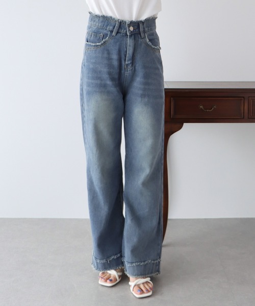 BLUEEAST(ブルーイースト)の「フリンジデニムパンツ(デニムパンツ・レディース・ブルー・SMALL/MEDIUM/LARGE)」の14枚目の写真