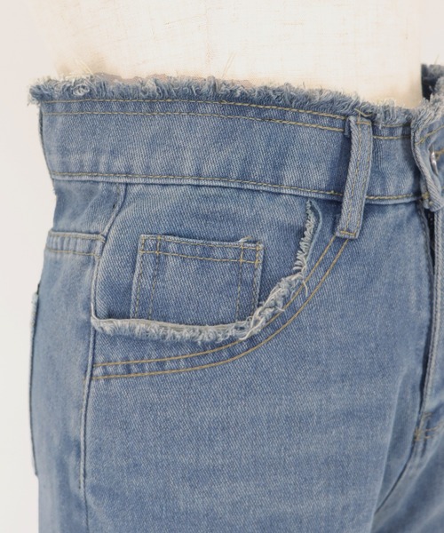 BLUEEAST(ブルーイースト)の「フリンジデニムパンツ(デニムパンツ・レディース・ブルー・SMALL/MEDIUM/LARGE)」の19枚目の写真