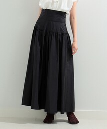 RayBEAMS ハイウエストギャザースカート ピンク コルセット風