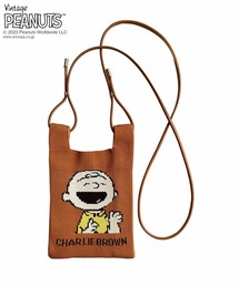 ルートート/ショッパー型 スマホサイズ ミニトート ニット素材 SNOOPY IP.ベビールー.PEANUTS-8R