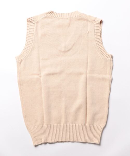 KANGOL(カンゴール)の「【KANGOL/カンゴール】スクールベスト 制服 高校生 中学生 JK DK ユニセックス コットン100% ロゴ刺繍 ワンポイント(ベスト・メンズ・ベージュ/ネイビー/グレー/ブラック・MEDIUM/LARGE)」の5枚目の写真